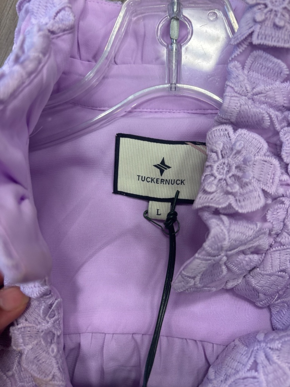 NWT Tuckernuck purple lace floral dress L - Picture 8 of 9
